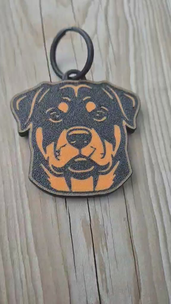 Rottweiler nyckelring – 3D-printad