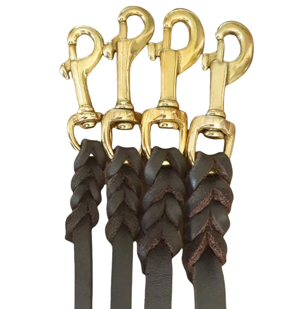 1,0m Mässinghake läderkoppel