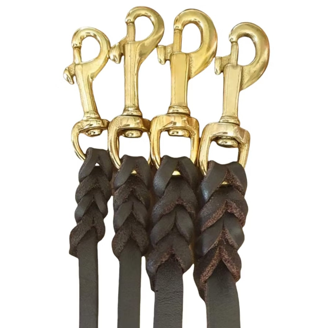 1,0m Mässinghake läderkoppel